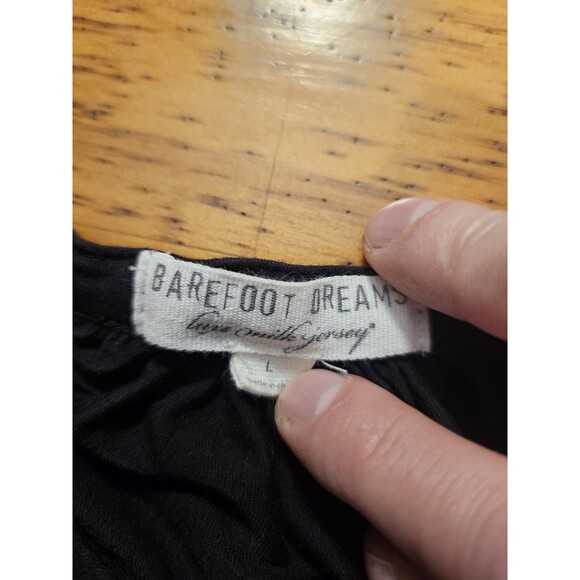 Barefoot dreams Blouse LUXE MILK JERSEY Long Sleeve Split Neck Size Large Modal - Picture 7 of 9